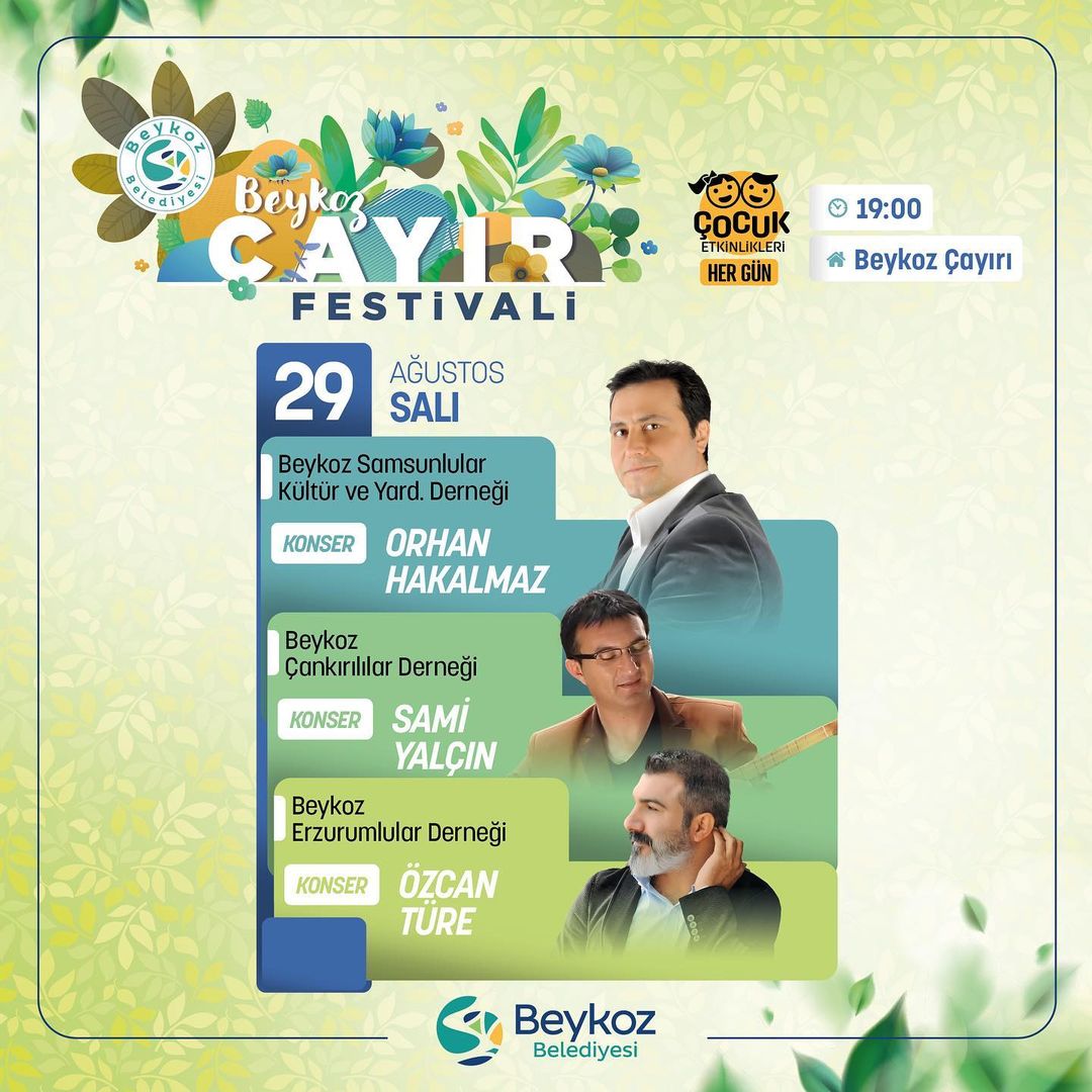 Beykoz Belediyesi - Çayır Festivali Orhan Hakalmaz, Sami Yalçın ve Özcan Türe
